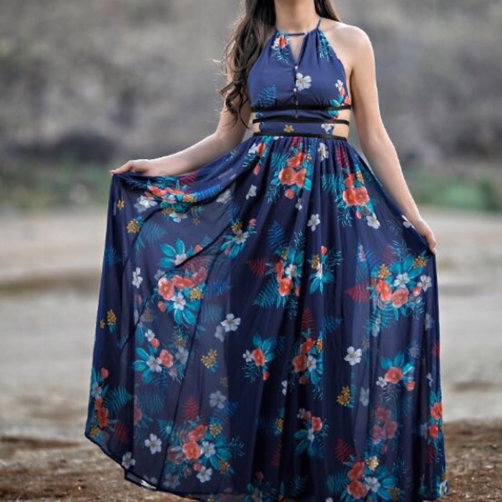 Long floral dress